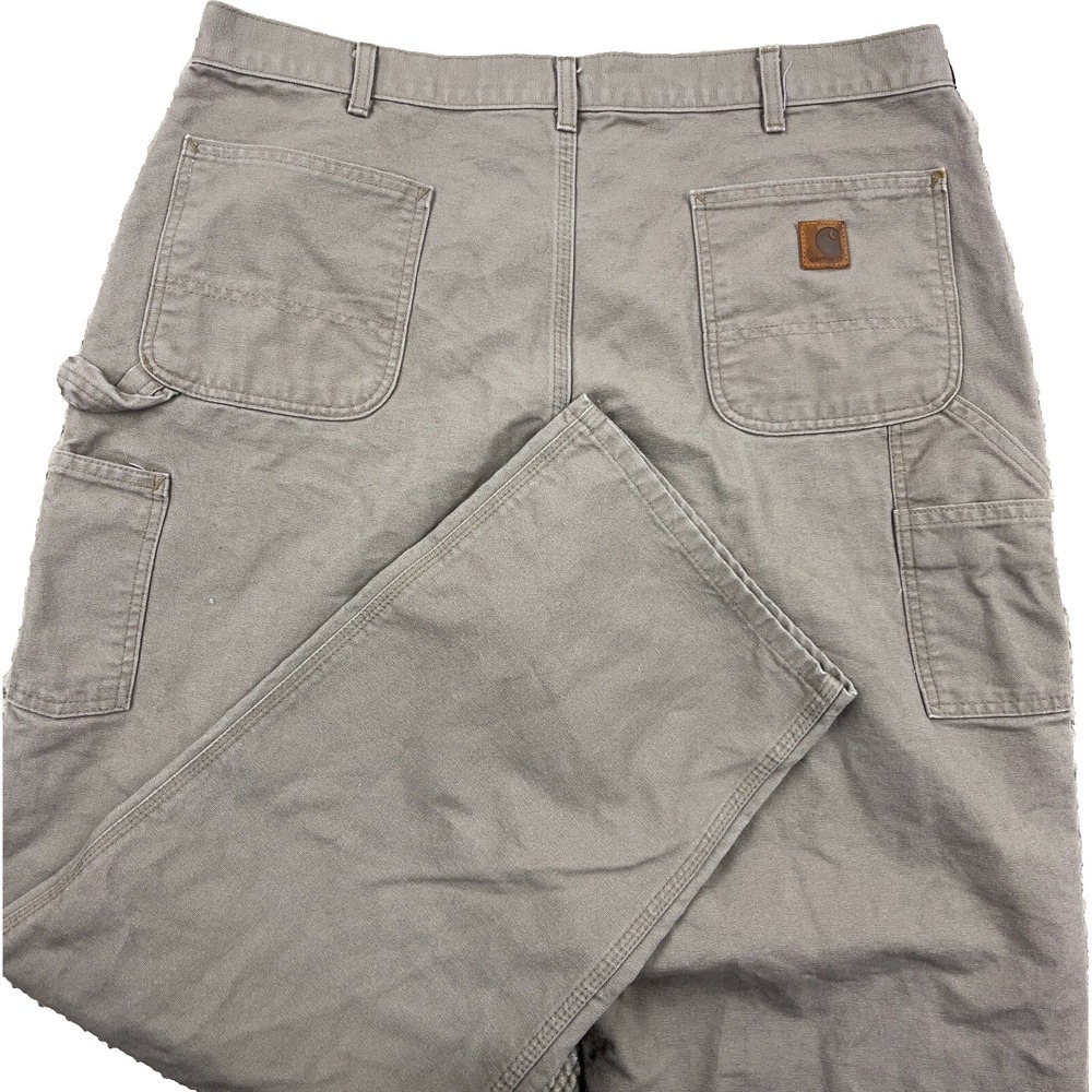 Carhartt Pants Men 40x304 Tan‎ Carpenter Canvas Jeans Work Wear Baggy B11 DES